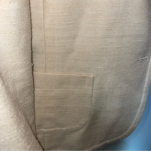 Jones New York Blazer off white 100 percent silk vintage notched sleeve size 4 - Picture 4 of 7